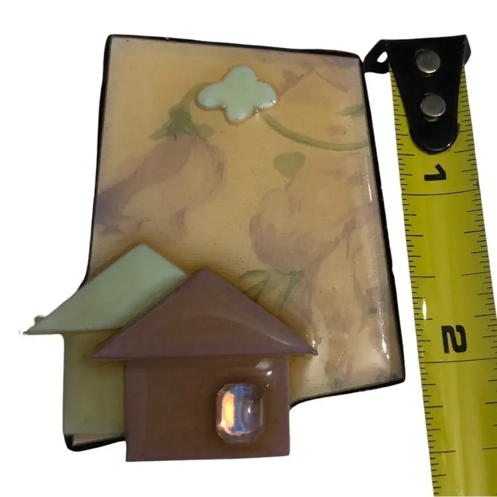 Vintage Lucinda Whimsical House Pin Brooch